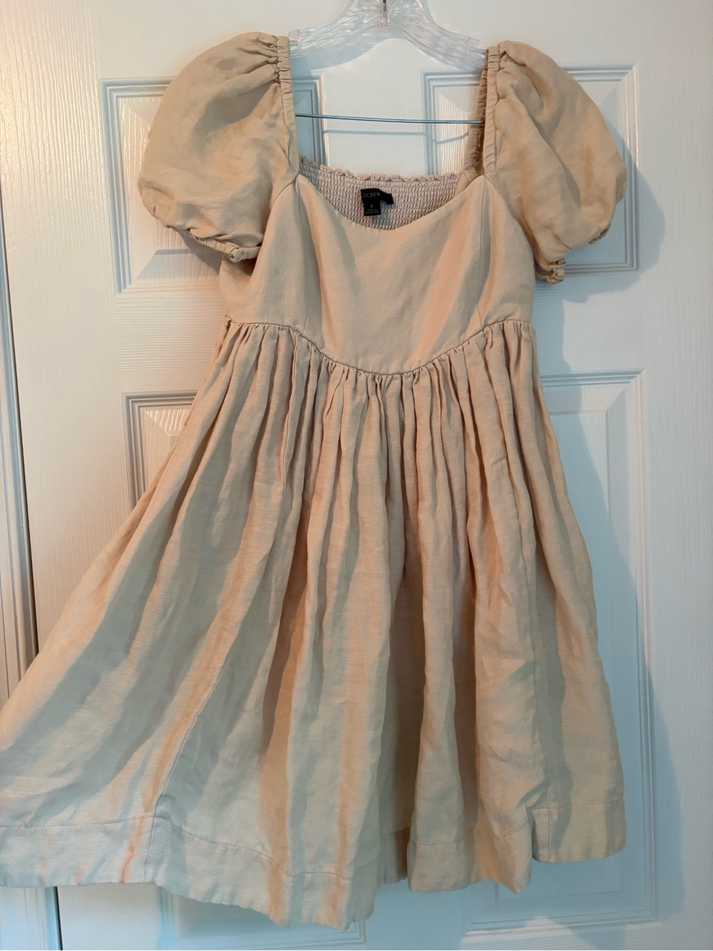 J. Crew Women Puff Sleeve Dress - Cream